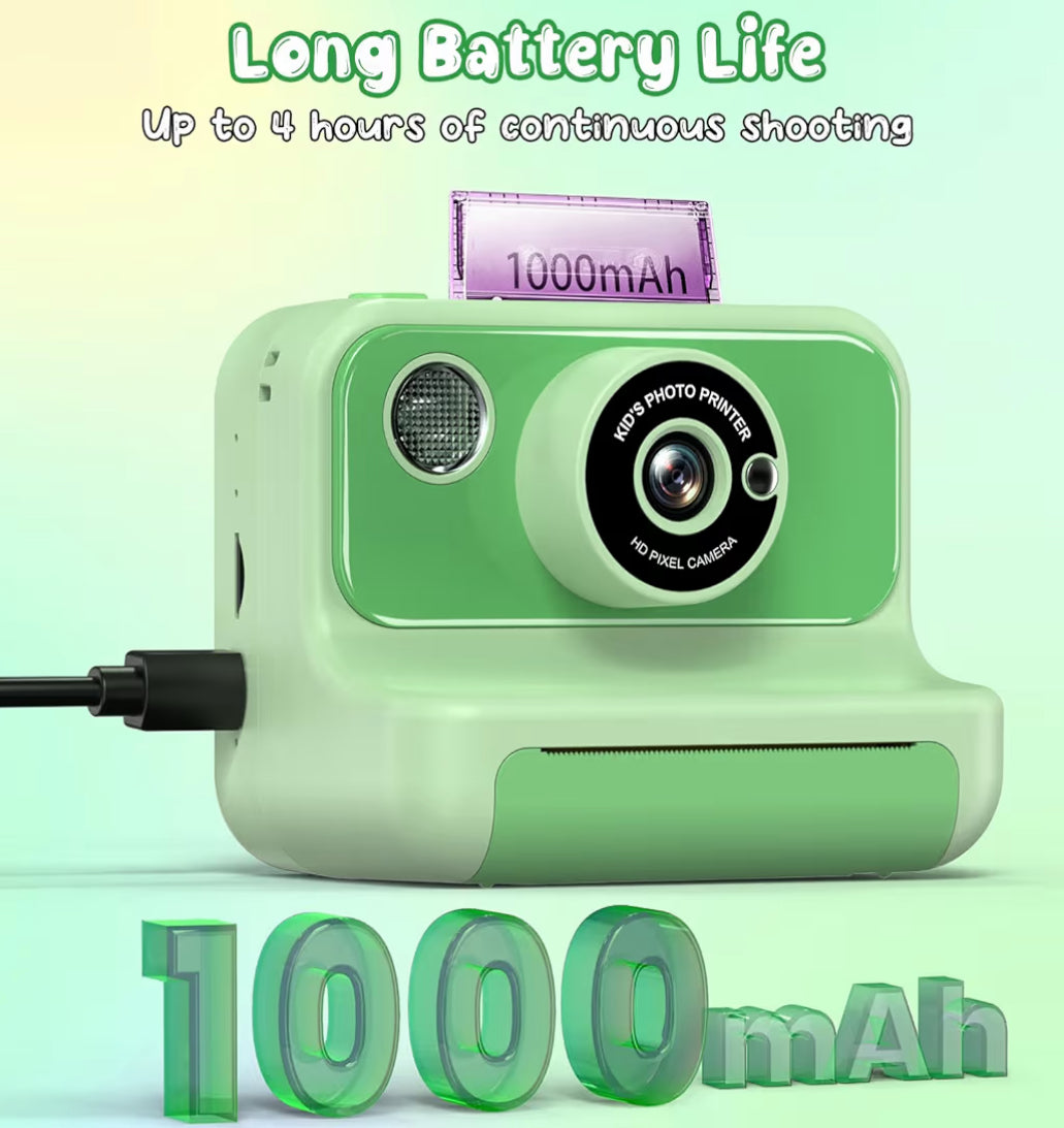 Kinders Kits Druk 1080p HD Video Digitale Kamera met 32G Kaart - (Groen)