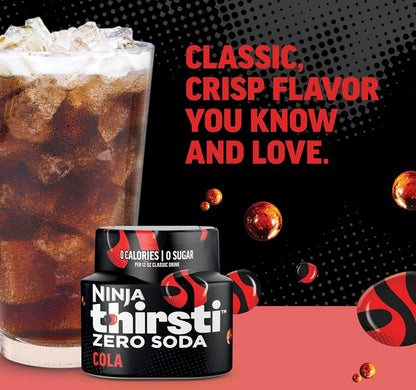 Ninja Thirsti Gegeurde Waterdruppels, ZERO KOELDRANK Cola, Klassieke Koeldrankgeure Maak 17, 355ml drankies - 3-Pak