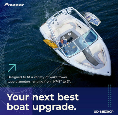 Pioneer UD-ME30CP Toringluidsprekermonteringshakies - Buigsame Monteeropsies, Pas 1-7/8" tot 3" Buise - (Silwer) 2 Pak