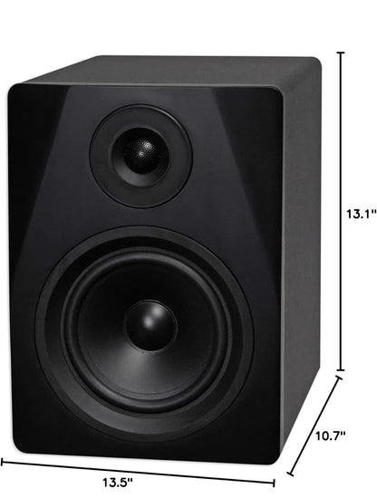 Rockville 2 DPM5B Dubbel Aangedrewe 5.25" 300w Aktiewe Opnameateljee Monitors+Pads