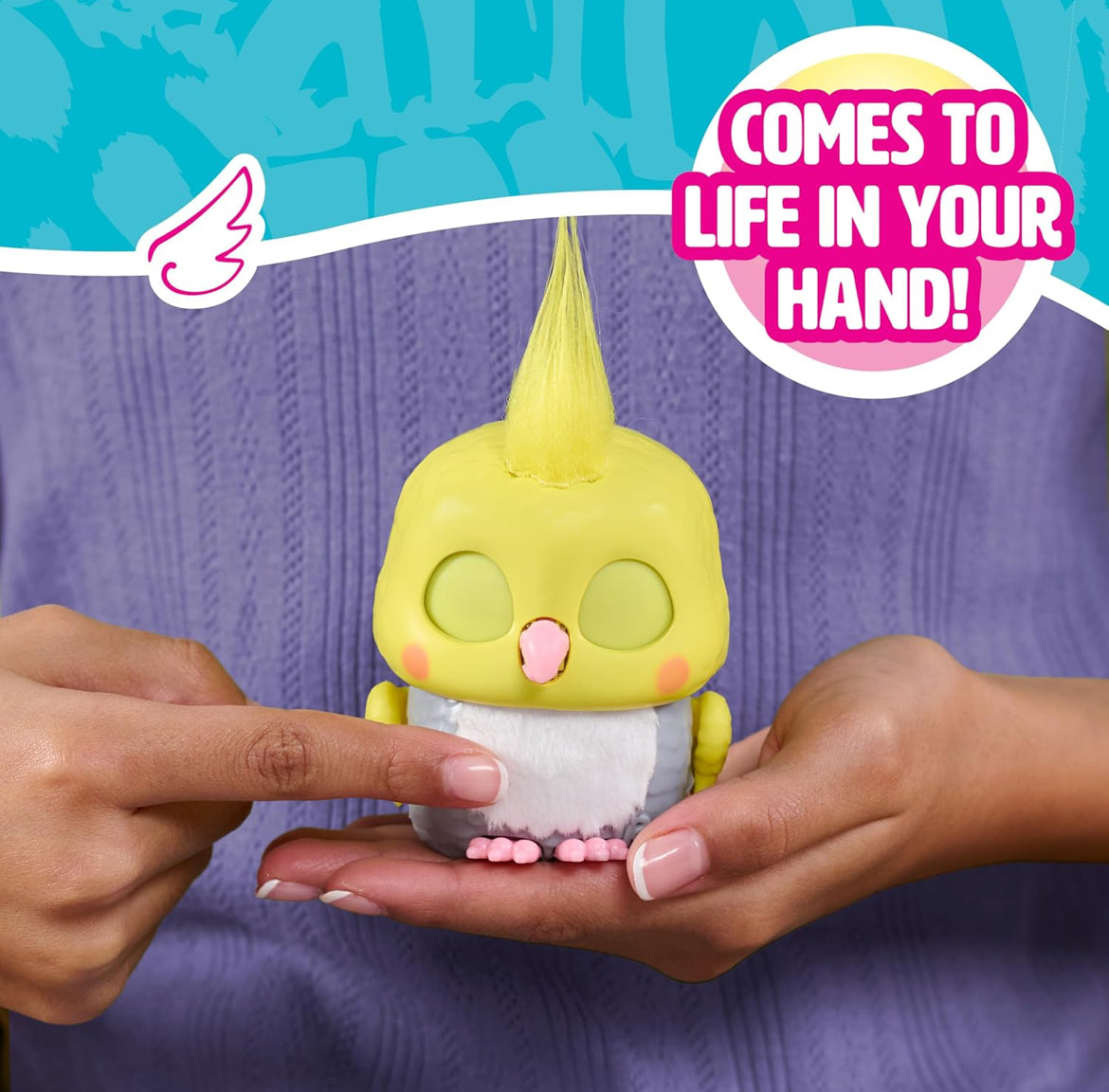Just Play furReal Handfuls Chirps The Cockatoo, 3.5 Inch Interactive Toy, for Boys and Girls, Ages 4 and Up