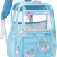 Clear Backpack for Girls Women Transparent Kids Elementary College School Bag Travel Laptop Backpacks Large Bookbags (Blue)