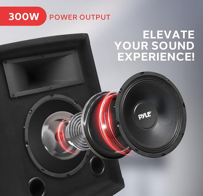 PRO 500Watt Buite Klankstelsel Voertuig Stereo Luidsprekers met 10" Laefrekwensieluidspreker, 1.5" Kapton VC, Dubbele Tweeters, 4"x10" Super Horingsmiddeltoon, Oorkruisnetwerk