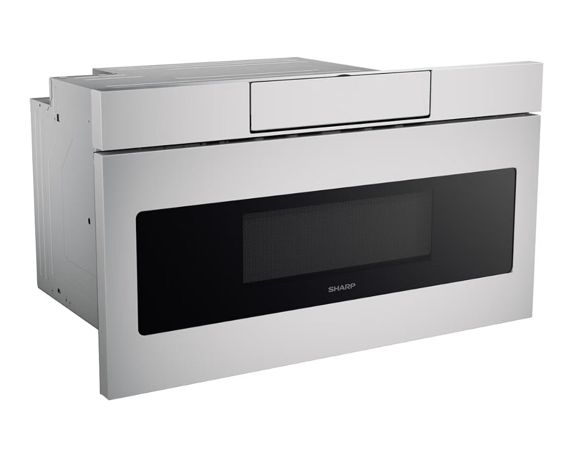 SHARP SMD3070ASY Microwave Drawer Oven, 30-inch, 1.2 Cubic Feet, 950 Watt, Concealed Angled Touch Control Panel with Digital LCD Display, Stainless Steel