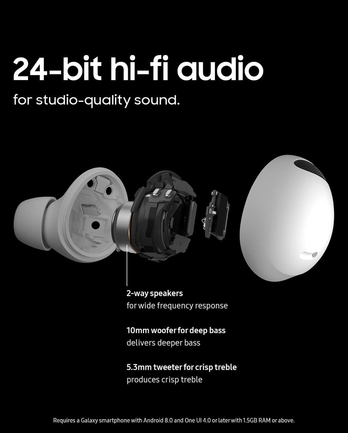 SAMSUNG Galaxy Buds 2 Pro Ware Draadlose Bluetooth-oordopjes m/ Geraasonderdrukking, Gemaklike Oorpasklaarheid, HD Stem, Gespreksmodus, IPX7 Waterbestand, Grafiet (Opgedateer)