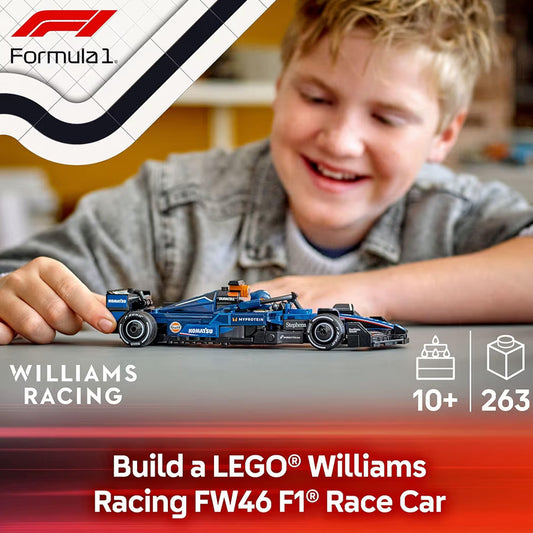 LEGO Speed Champions Williams Racing FW46 F1-renmotor-speelding – Boustel vir kinders