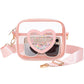 Clear Crossbody Bag for Women Girls Kids Purse Toddlers Shoulder Messenger Handbags Transparent Bags Wallet Pouch