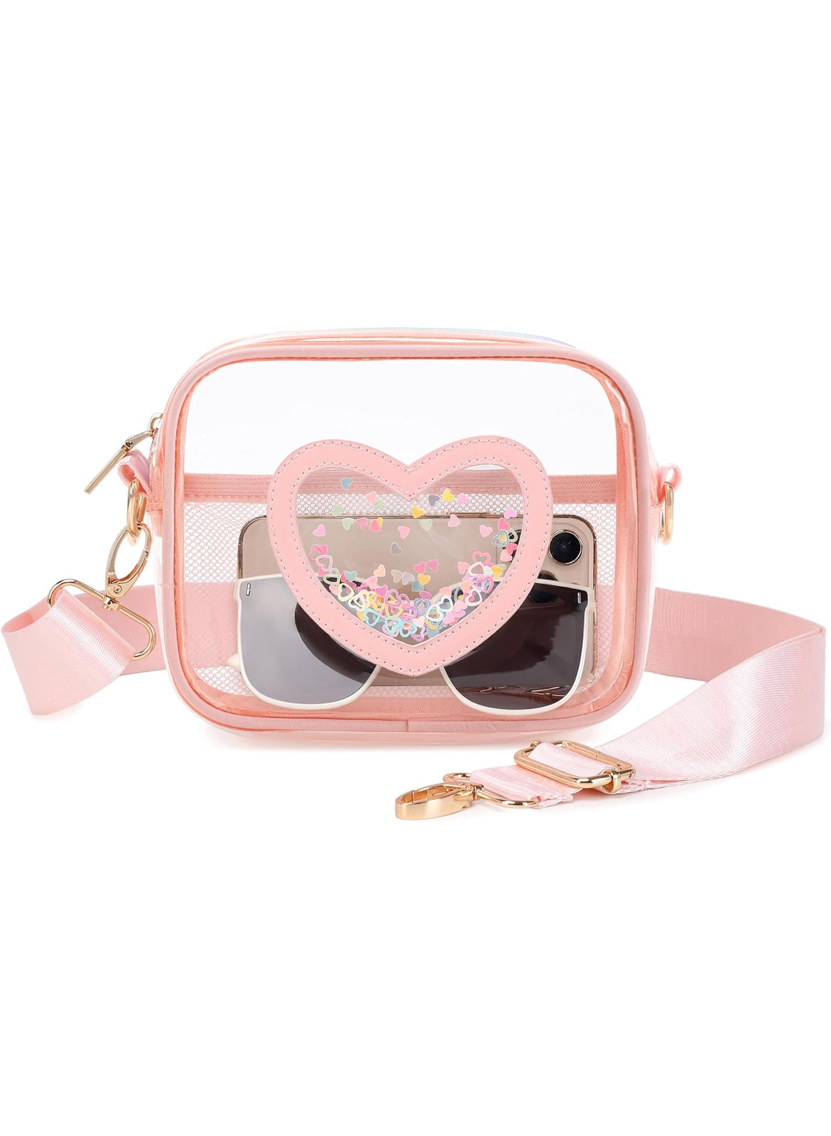Clear Crossbody Bag for Women Girls Kids Purse Toddlers Shoulder Messenger Handbags Transparent Bags Wallet Pouch