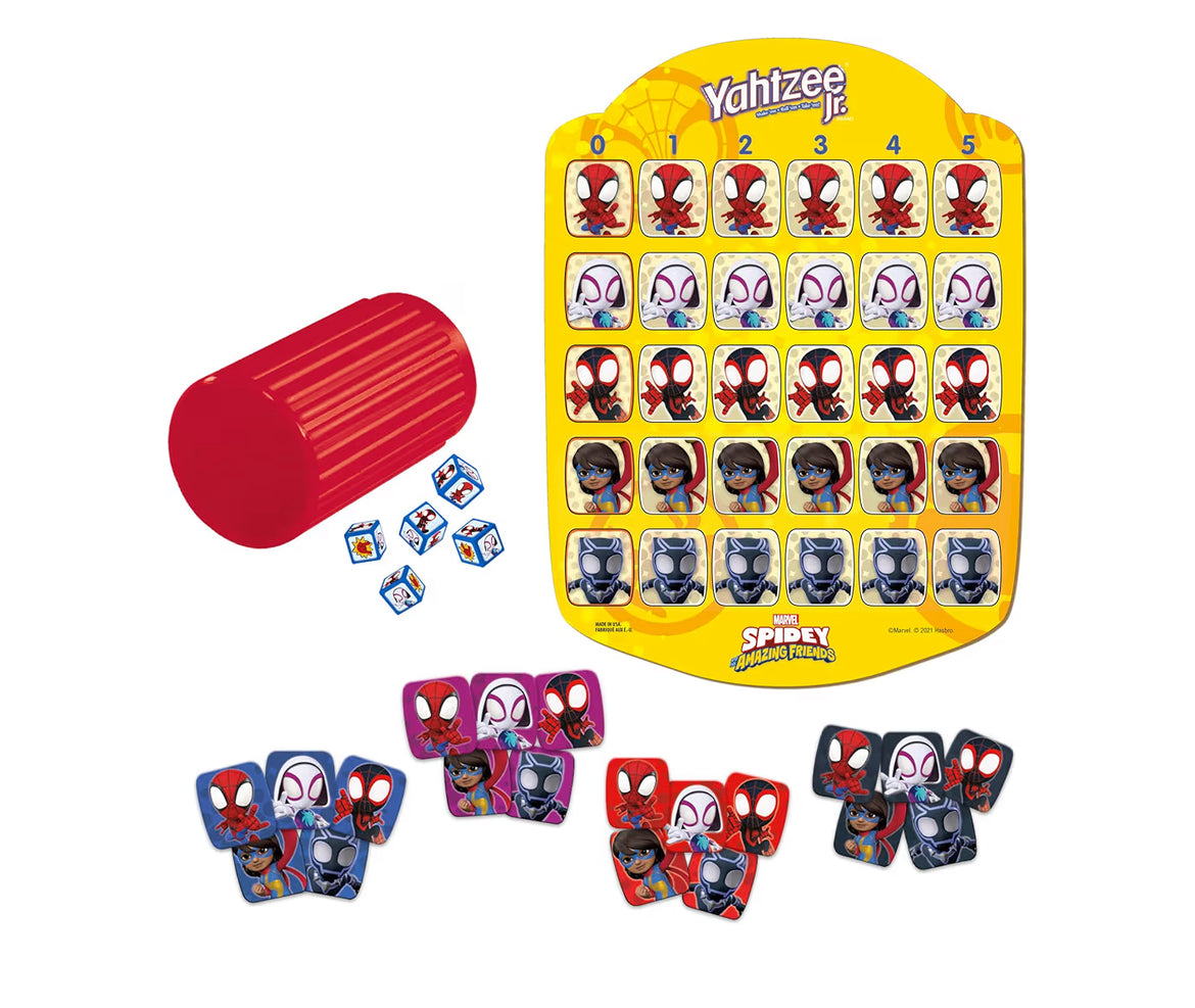 Hasbro Gaming Spidey and His Amazing Friends Yahtzee Jr.Marvel Edition Board Game for Kids - (Ages 4 and Up)