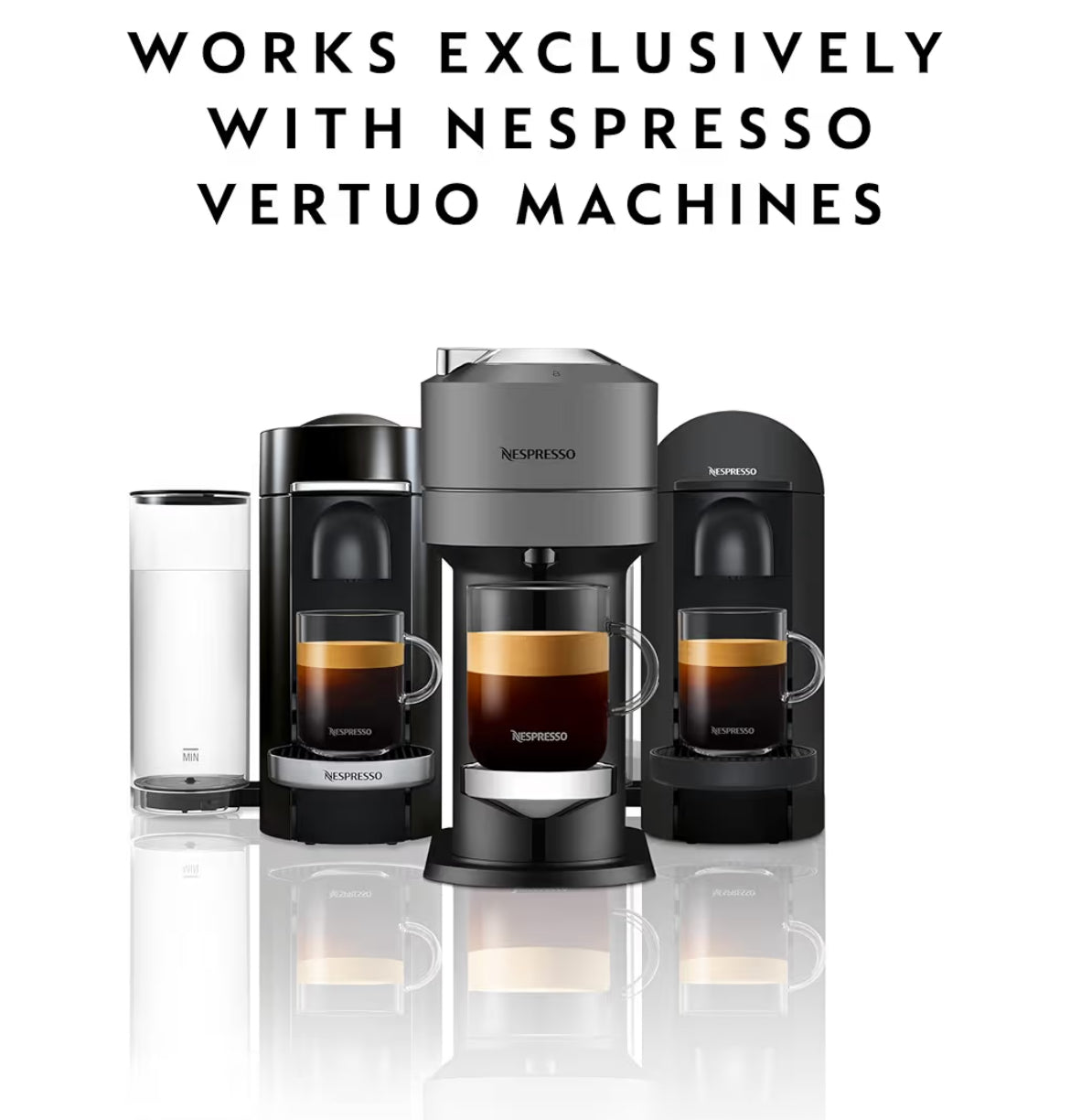 Nespresso Kapsules Vertuo, Dubbele Espresso Chiaro, Medium Roes Espresso Koffie, Brousels 80ml. - 30 Kapsules Koffie