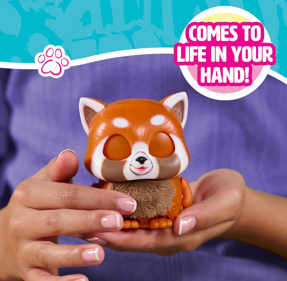 Just Play furReal Handfuls Shy The Red Panda, 3.5 Inch Interactive Toy, for Boys and Girls, Ages 4 and Up