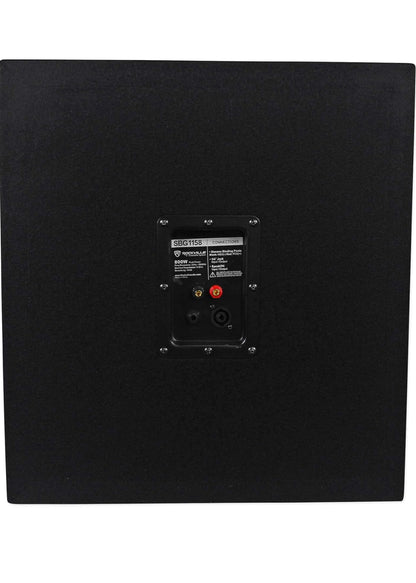 Rockville SBG1158 15" 800W Passiewe Pro DJ Subwoofer, MDF-kas/paalmontering, Swart