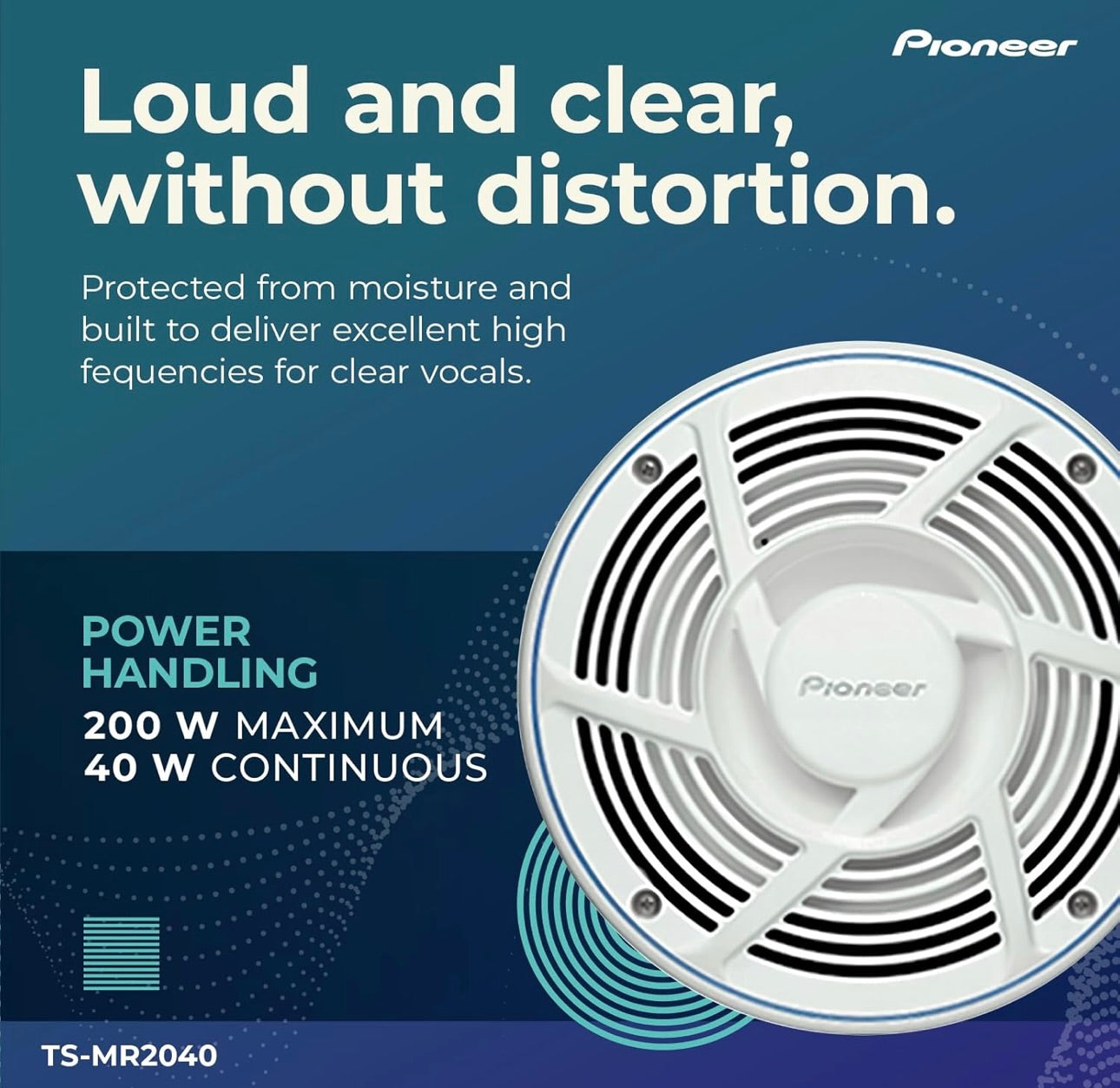 Pioneer TS-MR2040 8 Inch Marine Speakers - PAIR