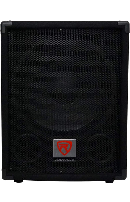 Rockville 2 SBG1124 12" 600 Watt Passiewe 4-Ohm Pro DJ Subwoofers, MDF/Paalbevestiging