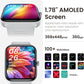 S4 One Smart Watch 1.78" Ultra-Clear Screen Call/Answer Fitness Tracker, Sleep Monitor IP68 Waterproof for iOS 11.0+ Android 9.0+ (Silver)