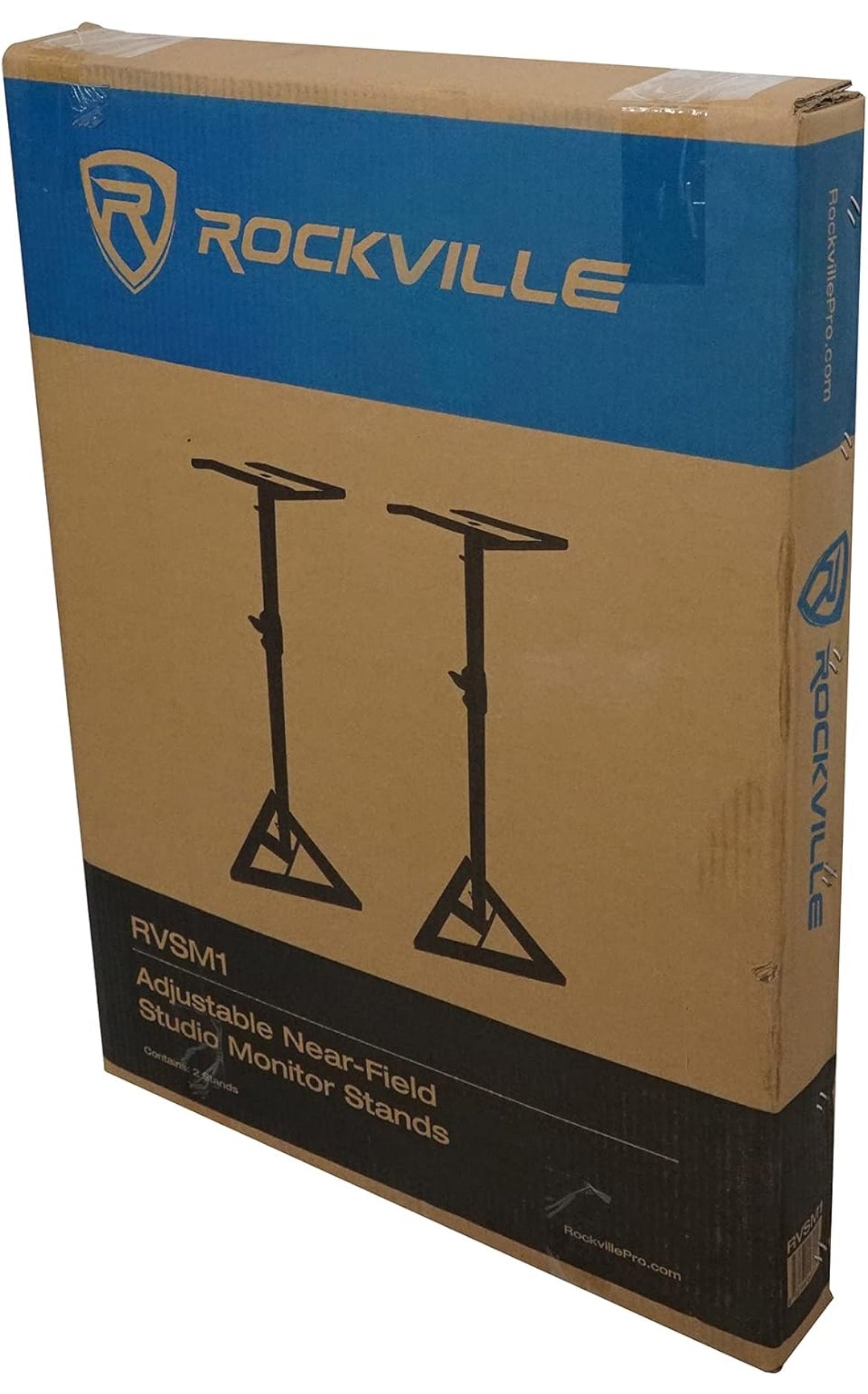 Rockville (2) DPM5W Dual Powered 5.25" 300w Active Studio Monitors+Stands+Pads