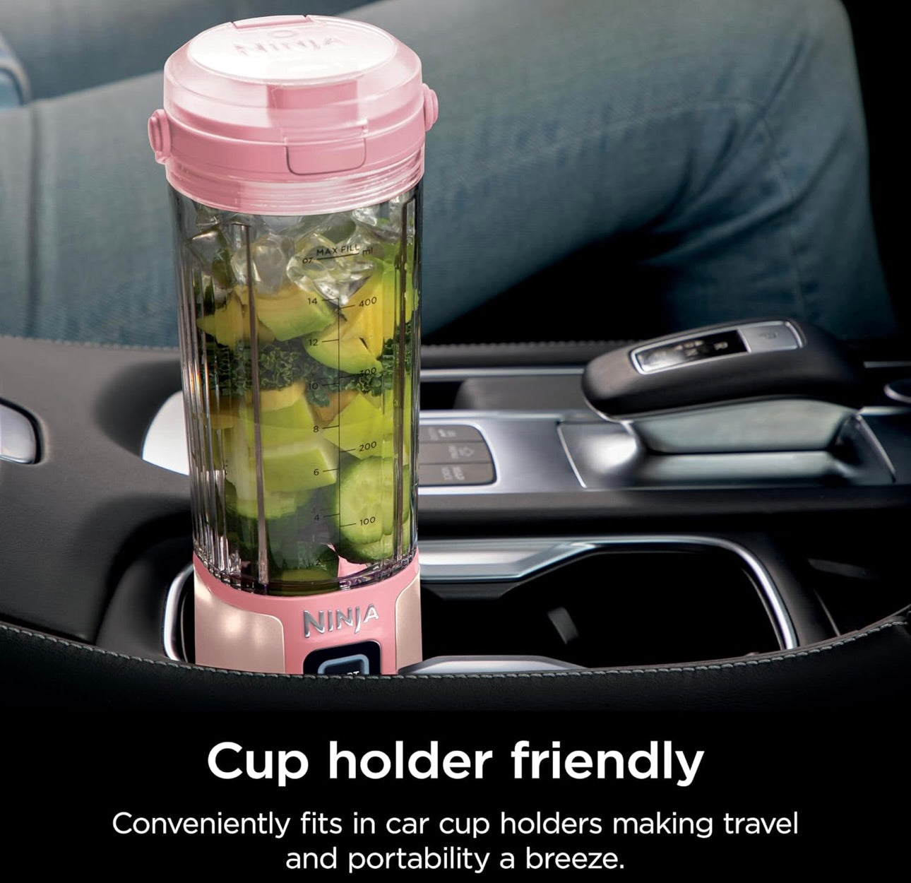 Ninja Blast Portable Blender, Cordless, 18oz. Vessel, Personal Blender BPA Free, Leakproof-Lid and Sip Spout, USB-C Rechargeable, Dishwasher Safe Parts - Tinted Pink(BC151PK)