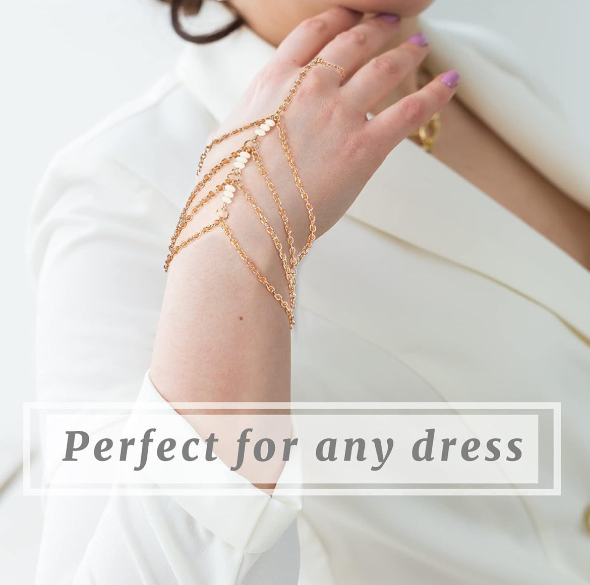 3 STUKS Ringarmband Handketting Goue Lae Vingerring Handkettings Kwassie Stapelbare Armbande vir Vroue Mode Liggaamjuwele Verstelbare Geskenke vir Haar 3 Style
