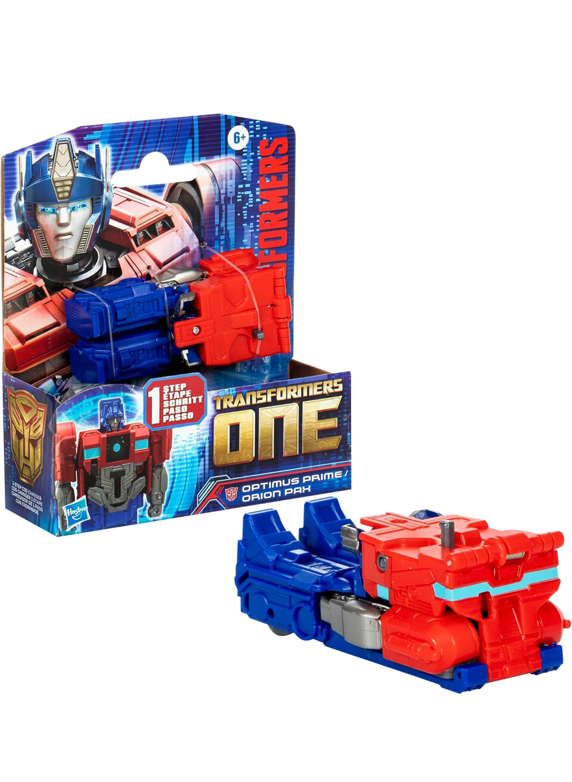 Transformers One Cog Changer Optimus Prime (Orion Pax) 4-Inch Robot Action Figure, Interactive Toys for Boys and Girls Ages 6 and Up