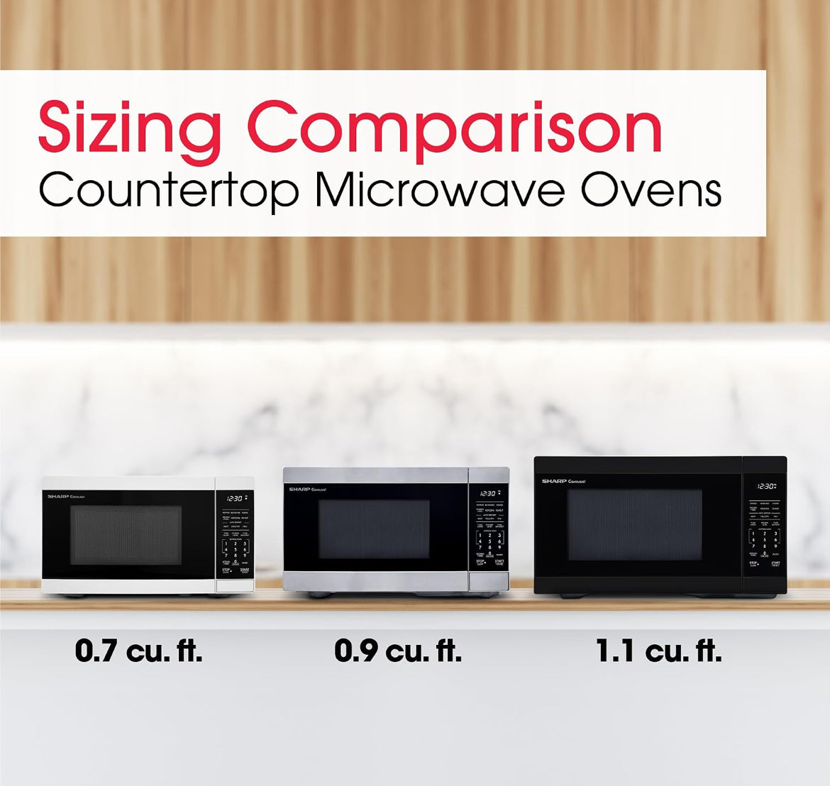 Sharp SMC0760KW 0.7 cu. ft. 700W White Countertop Microwave Oven
700 Watt, Removable 10" Carousel Turntable