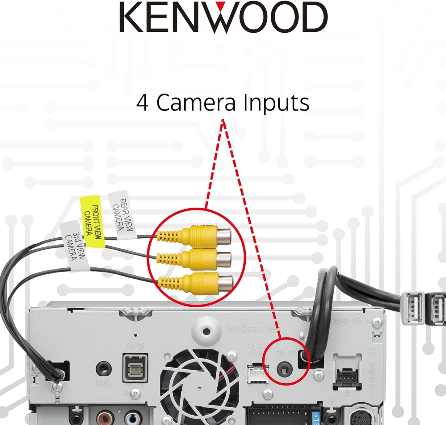 KENWOOD 6.95" Kapasitiewe Raakskerm DVD Multimediaspeler met Apple CarPlay en Android Auto Besoek die Kenwood-winkel