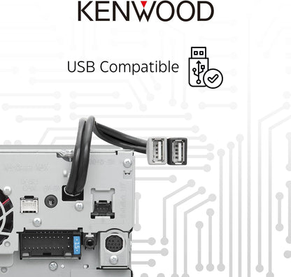 KENWOOD 6.95" Kapasitiewe Raakskerm DVD Multimediaspeler met Apple CarPlay en Android Auto Besoek die Kenwood-winkel
