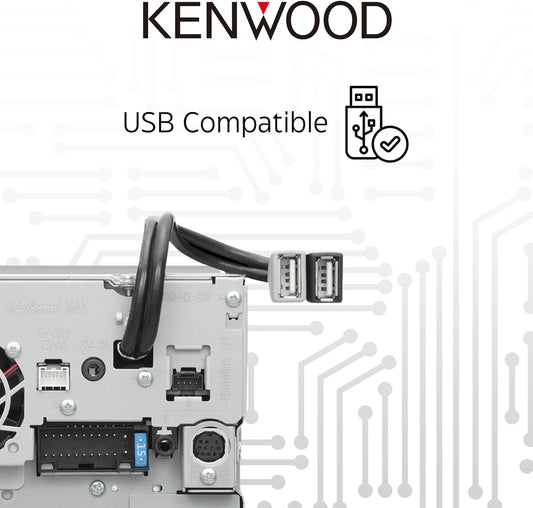 KENWOOD 6.95" Kapasitiewe Raakskerm DVD Multimediaspeler met Apple CarPlay en Android Auto Besoek die Kenwood-winkel