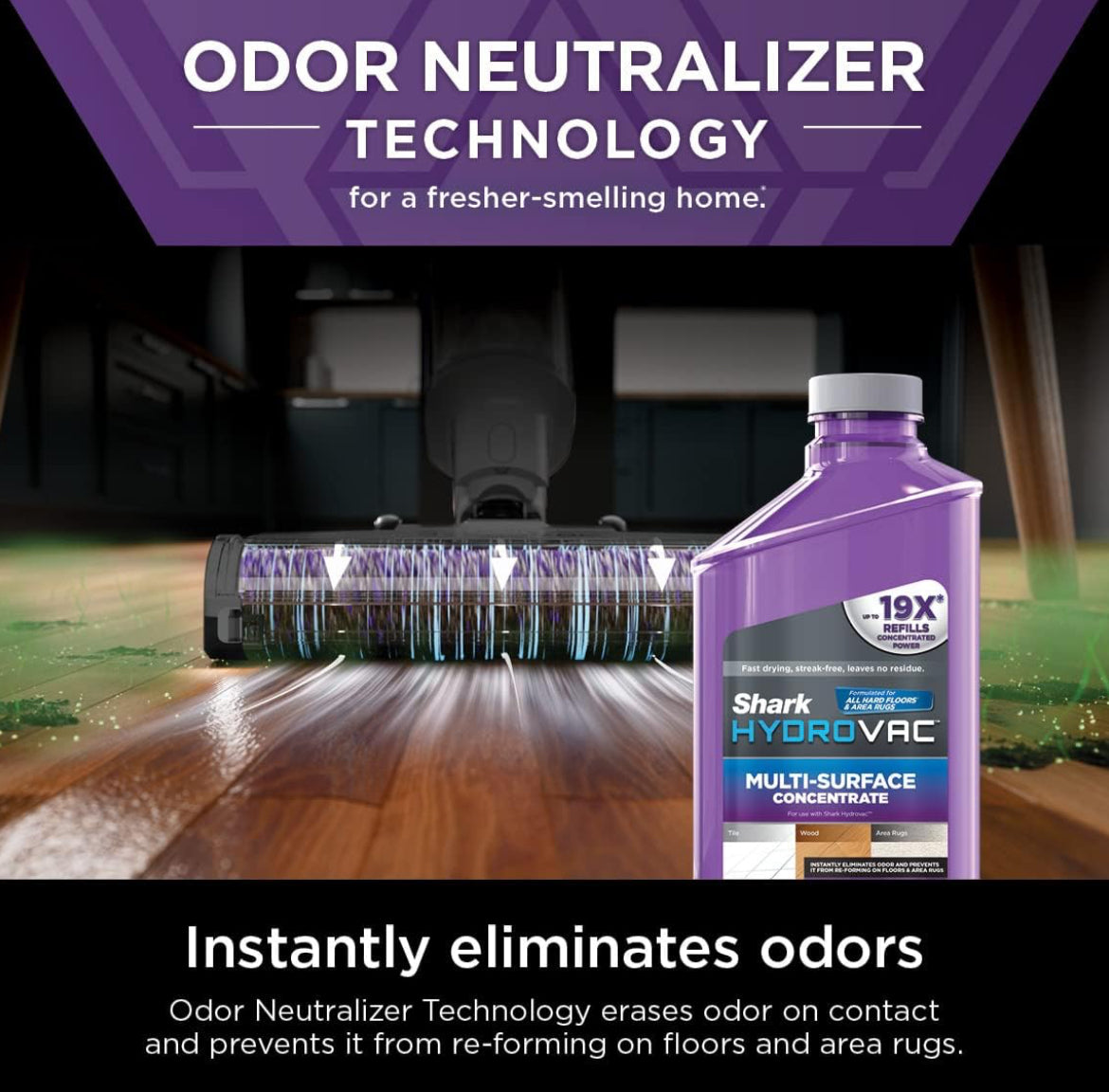 Shark HydroVac Multi-Surface 33-Oz. Concentrate with Odor Neutralizer -  Spring Clean Scent