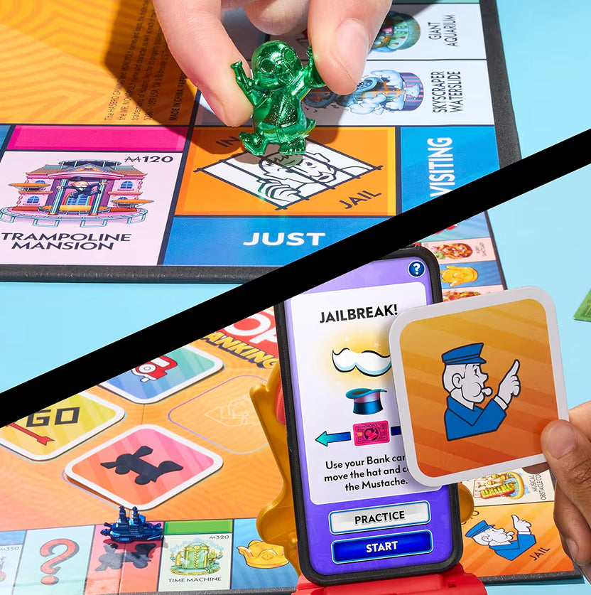 Monopoly App Enabled Banking Board Game, Links to Smart Devices | Ages 8+ | 2 to 6 Players | 45 Mins. | Family Games for Kids