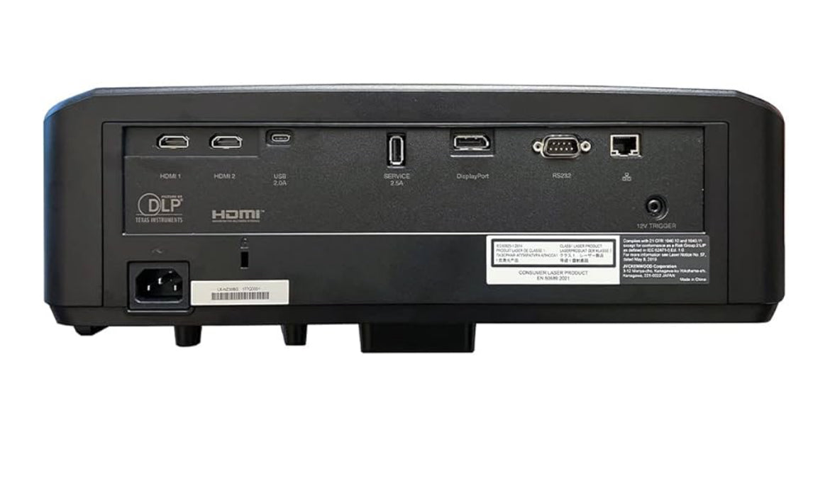 JVC LX-NZ30B 4K HDR Home Theater Projector, 3,300 Lumen, BLU-Escent Laser Phosphor Light Source, 20,000-Hour Lamp Life, Auto Select for HDR10 & HLG, Auto Tone Mapping, HDMI-2 Supporting 18Gpbs 4K