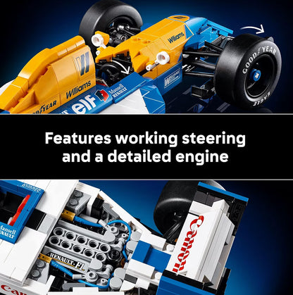 LEGO Icons Williams Racing & Nigel Mansell F1 Modelmotorstel - Boustel F1 selfdoenhandwerk vir Vertoon