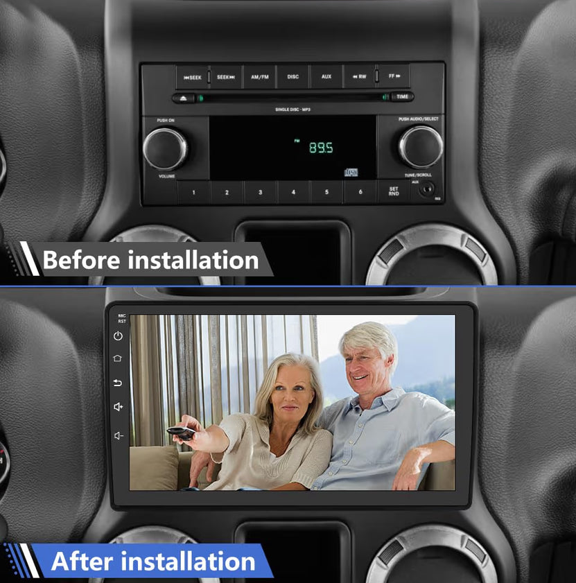 Double Din Smart Car Stereo | 64GB, 4-Core, CarPlay/Android Auto & HD Backup Camera