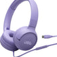 JBL Tune 520C - USB-C Wired on-Ear Headphones with Hi-Res Audio Support, Pure Bass Sound, Comfort fit, USB-C connectivity, 3-Button Remote with Microphone and EQ presets Control (Purple)