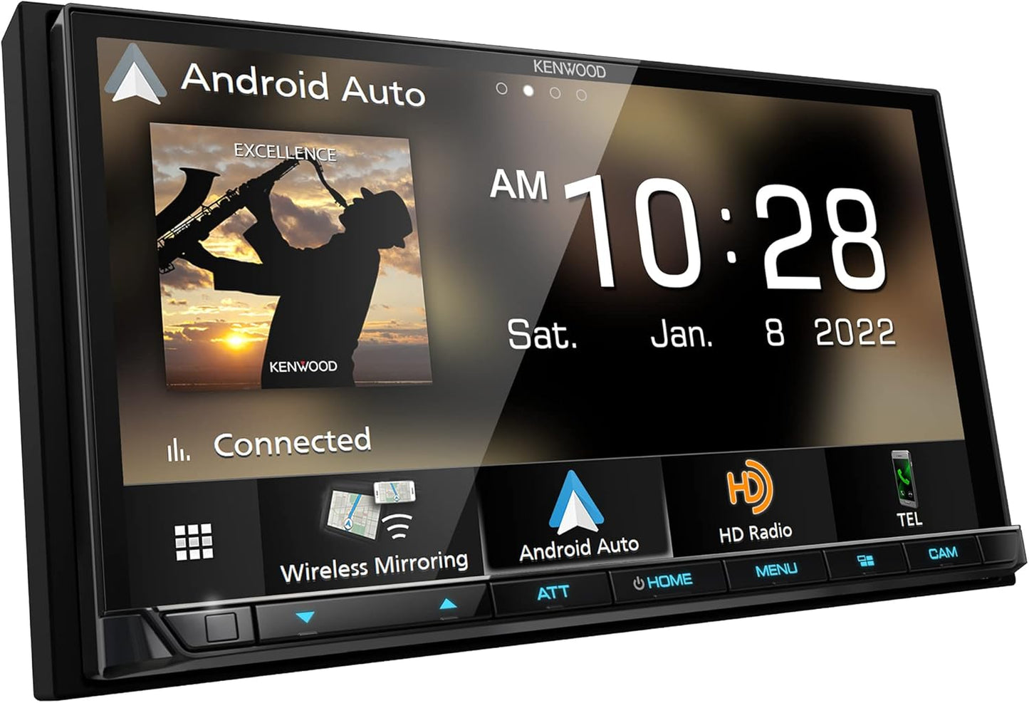 KENWOOD EXCELON 6.95 Inch LCD Touchscreen Digital Multimedia Receiver, Wireless Apple CarPlay and Android Auto, Double Din, AM/FM HD Radio, Bluetooth, USB Port, iDatalink Maestro, SiriusXM