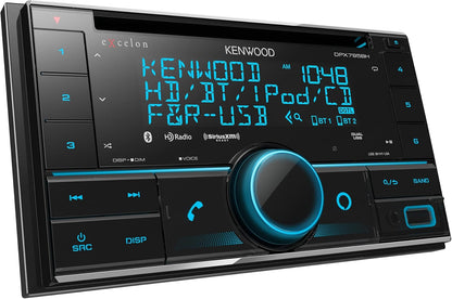 Kenwood Excelon Dubbel DIN Bluetooth-motorstereo CD-ontvanger in die instrumentpaneel met Amazon Alexa-versoenbaarheid