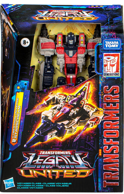 Transformers Legacy United Voyager Klas Cybertron Universe Starscream, 7-duim Omskepbare Aksiefiguur, 8+ Jaar