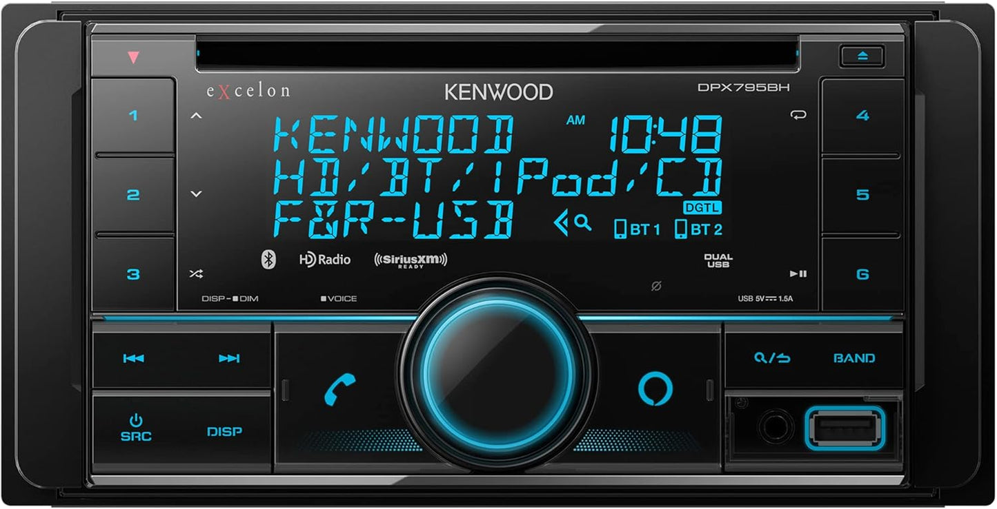 Kenwood Excelon Dubbel DIN Bluetooth-motorstereo CD-ontvanger in die instrumentpaneel met Amazon Alexa-versoenbaarheid