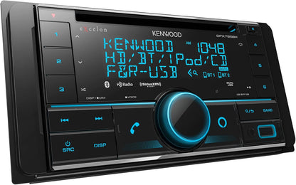 Kenwood Excelon Dubbel DIN Bluetooth-motorstereo CD-ontvanger in die instrumentpaneel met Amazon Alexa-versoenbaarheid