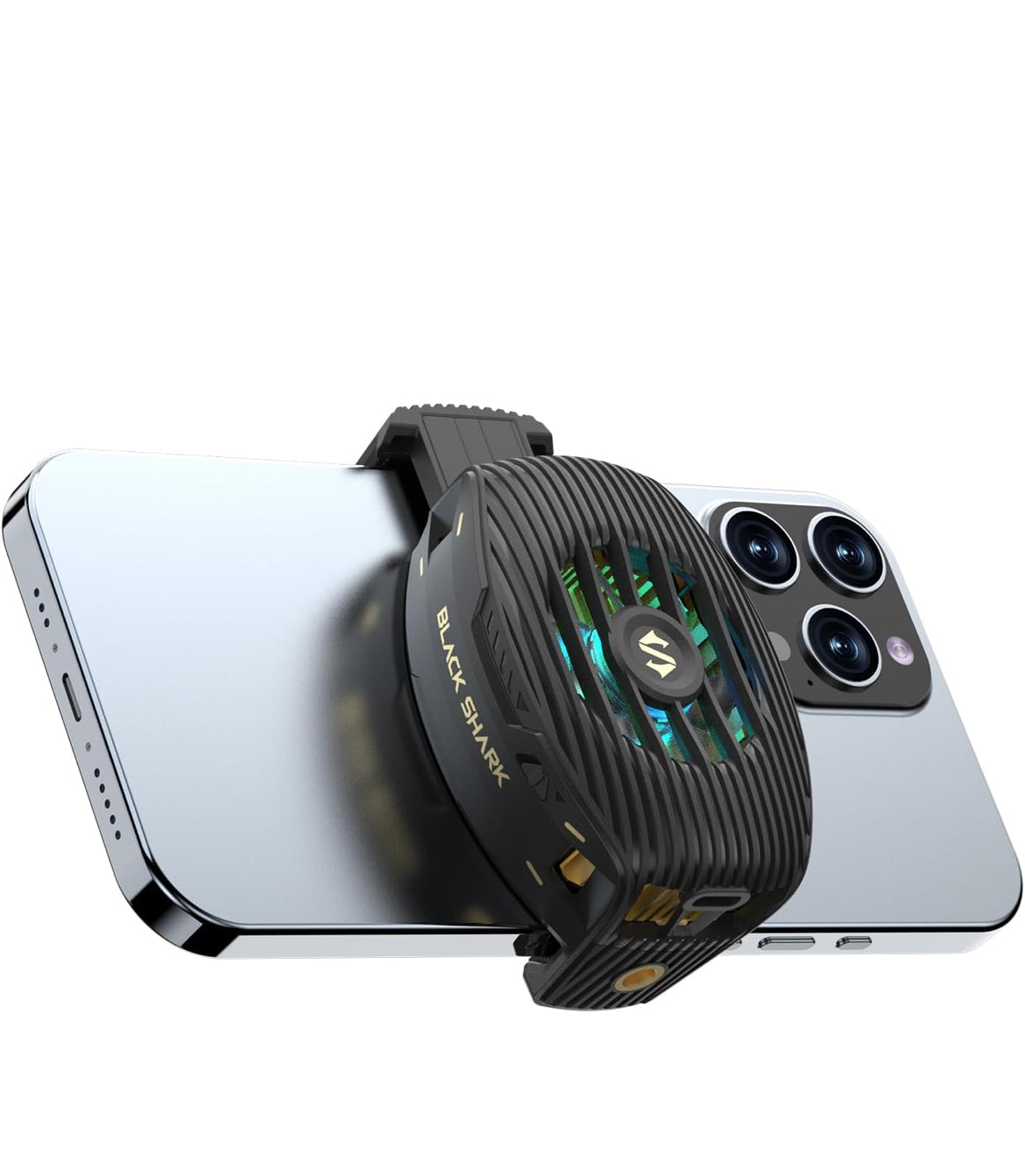 Black Shark Phone Cooler for Gaming FunCooler 4, Wired Mobile Phone Cooling Fan Lightweight Quiet with RGB Light