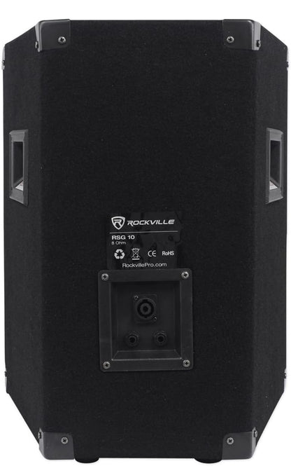 Rockville (2) RSG10 10 400 Watt 2-rigting 8-Ohm Passiewe DJ PA Luidspreker BUNDEL