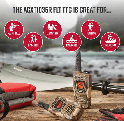 Cobra ACXT1035R FLT Waterdigte Handradio's - Herlaaibaar, Dryf, 22 Kanale, Langafstand 37-Myl Tweerigting Radiostel (2-pak)