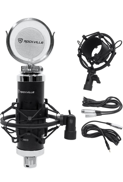 Rockville Apm6c 6.5" 2-rigting 350W Aktief/Aangedrewe USB Studio Monitor Luidsprekerpaar