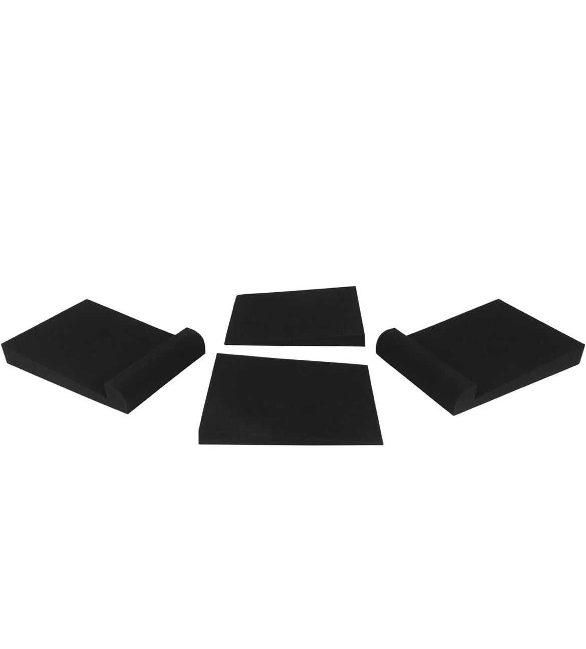 Rockville 2 APM8B 8" 500W Powered Studio Monitors+Stands+Pads and Headphones