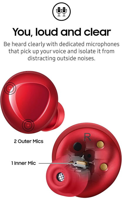 Samsung Galaxy Buds Plus, Ware Draadlose Oorfone (Draadlose Laaikas Ingesluit), Rooi – VSA-weergawe