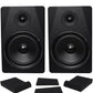 Rockville 2 DPM5B Dual Powered 5.25" 300w Active Recording Studio Monitors+Pads