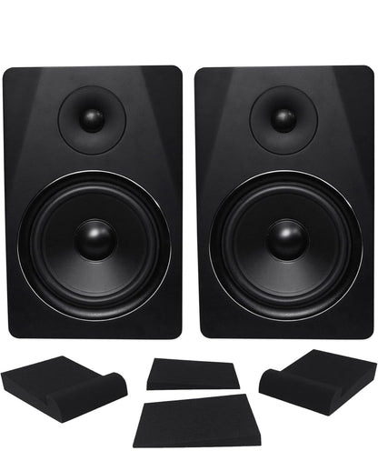 Rockville 2 DPM5B Dubbel Aangedrewe 5.25" 300w Aktiewe Opnameateljee Monitors+Pads