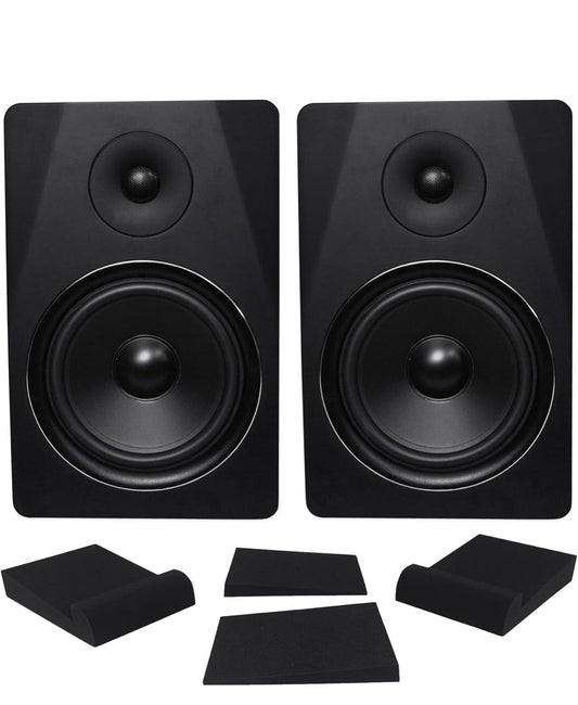 Rockville 2 DPM5B Dubbel Aangedrewe 5.25" 300w Aktiewe Opnameateljee Monitors+Pads