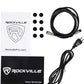 Rockville (2) 5.25" 250w Powered Studio Monitors+Stands+Headphones+Mic+Foam Pads