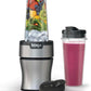 Ninja BN301 Nutri-Blender Plus Compact Personal Blender, 900-Peak-Watt Motor (3) 20 oz. To-Go Cups, (2) Spout-Lids (1) Storage-Lid, Dishwasher Safe - Silver