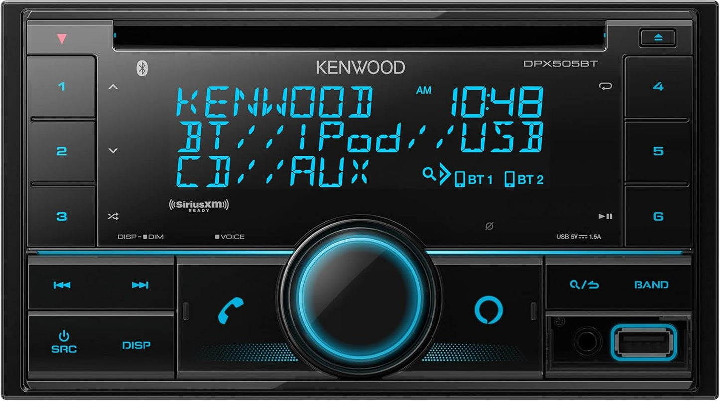 KENWOOD Dubbel DIN in-dash CD-motorstereo. AM/FM met BT, Alexa-stembeheer